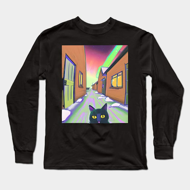 Cat Selfie Long Sleeve T-Shirt by Coolies